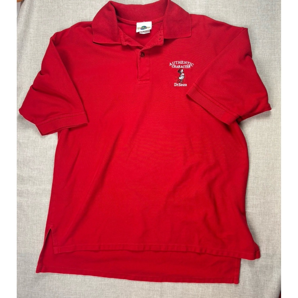 Universal Studios red Dr Seuss polo mens M‎